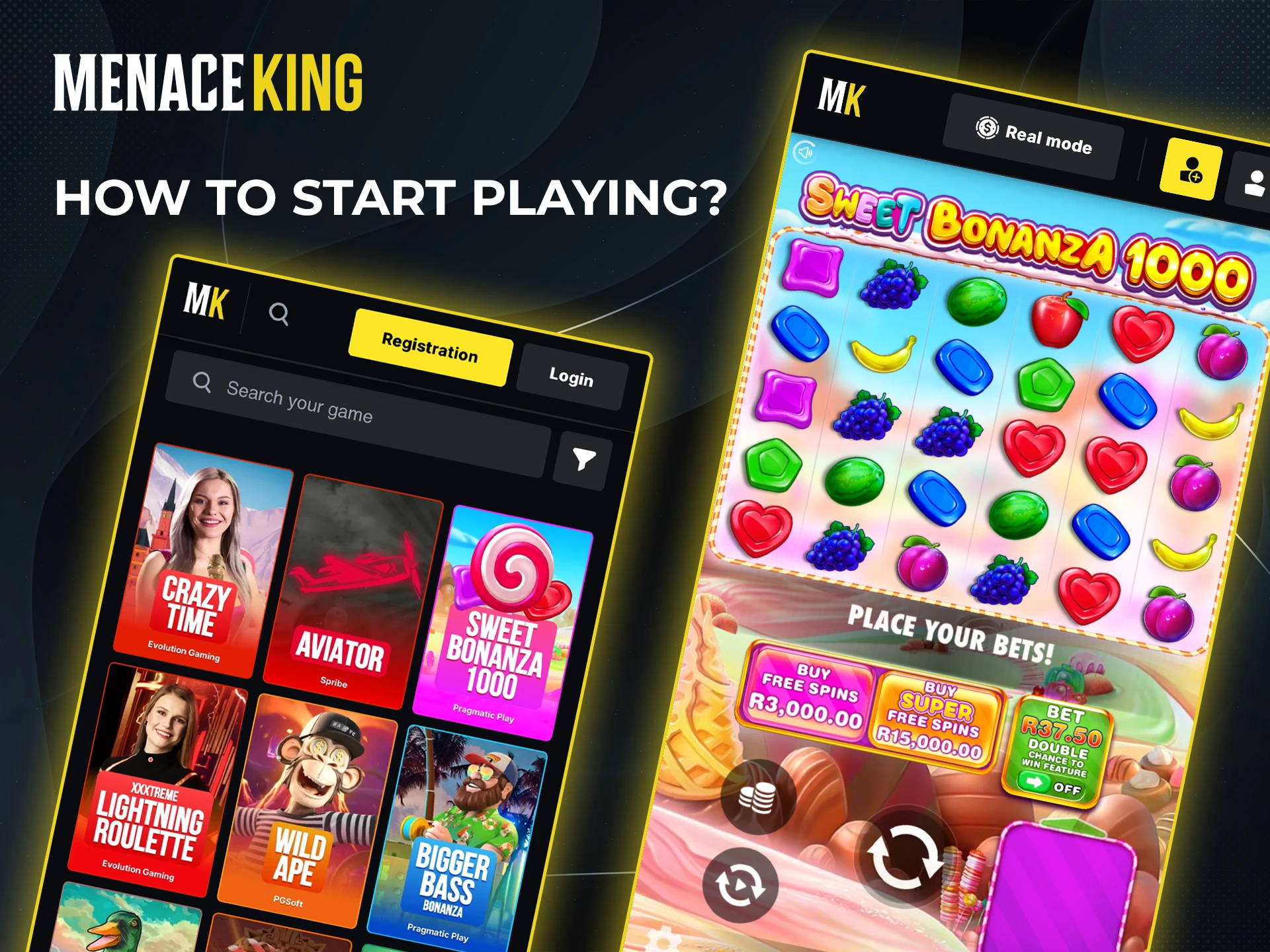 Explore the slots interface at Menace King Casino to manage your funds wisely.