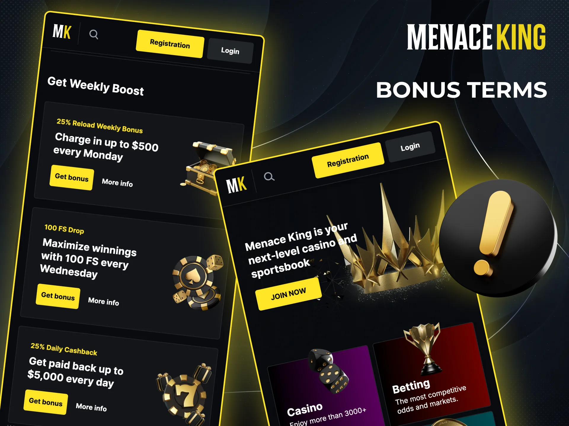 Menace King prohibits bonus hunting and limits bets during wagering.