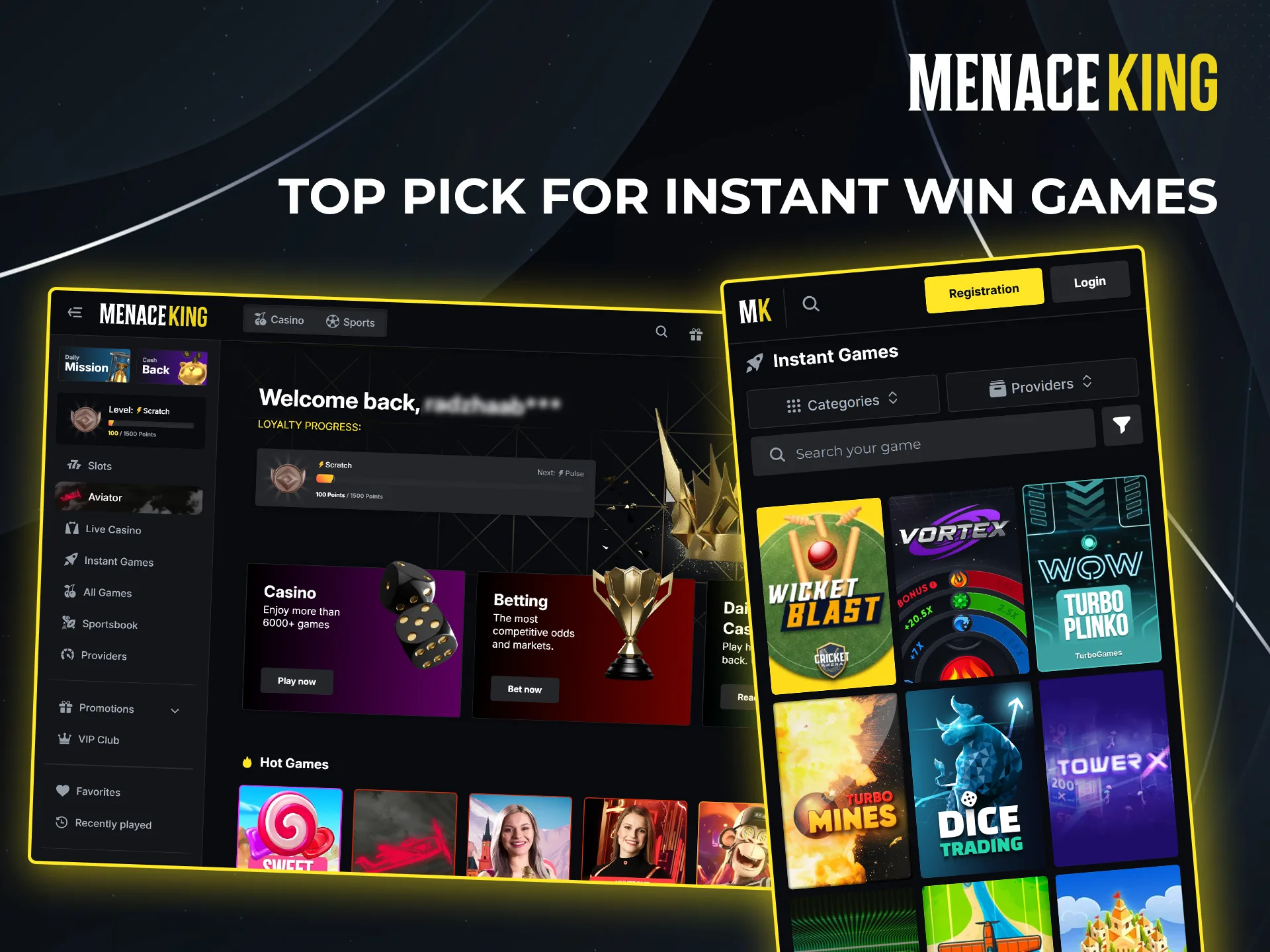 Check out the best games on offer at the Menace King website.