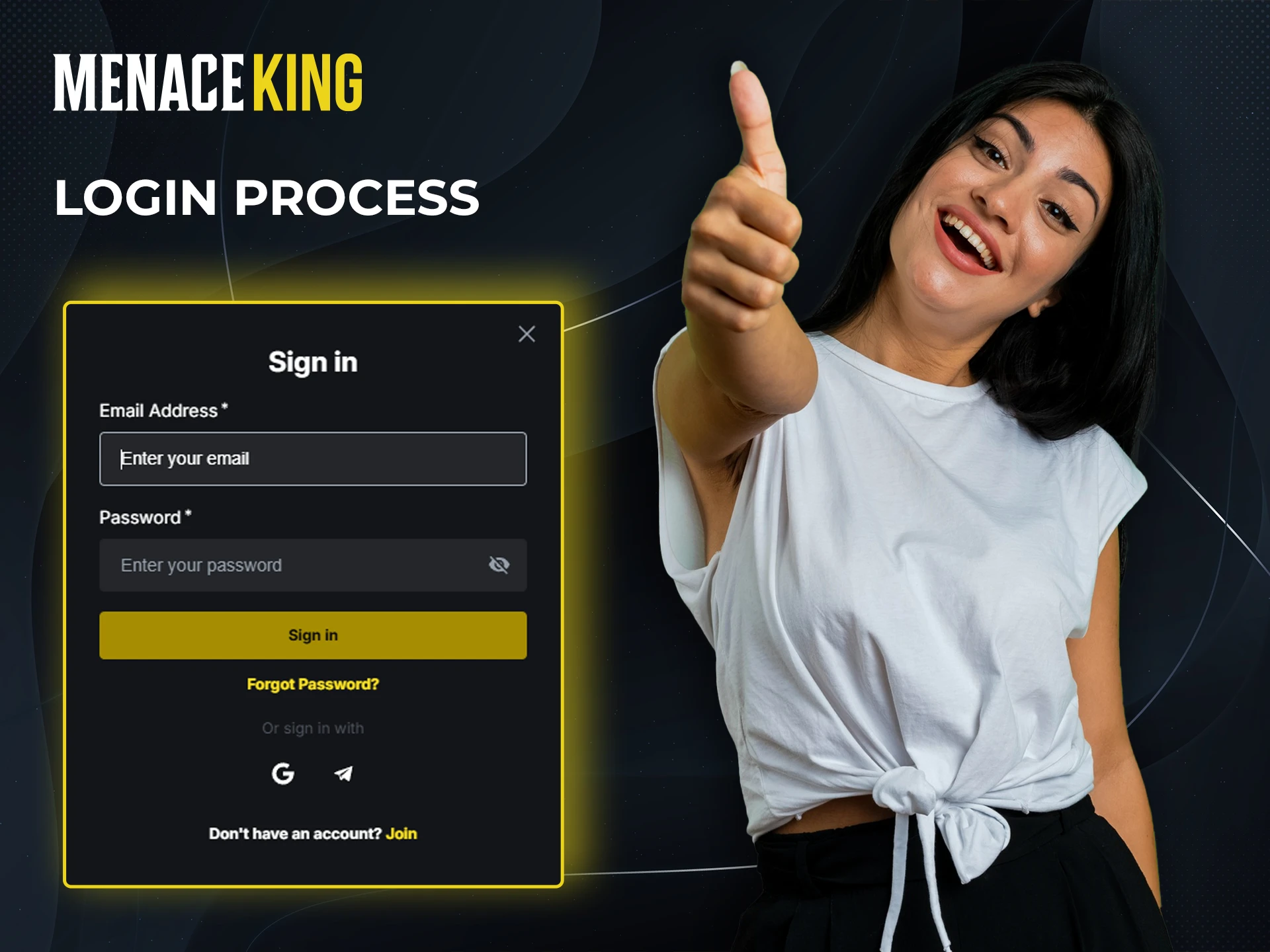 Check your keyboard layout when entering your login details on the Menace King website.